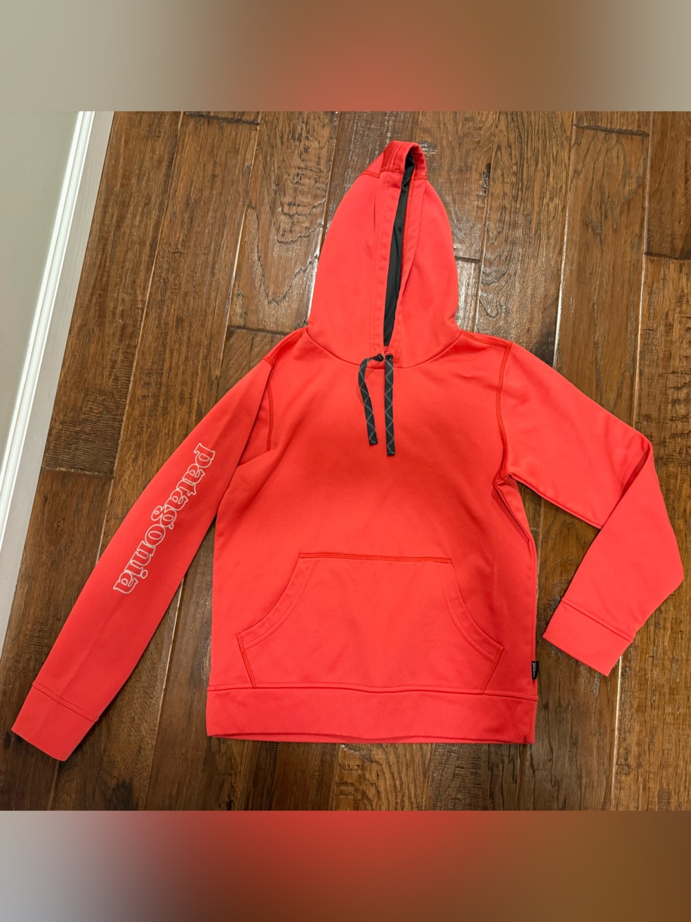 Patagonia Pullover Hoodie with Mountain Logo, warm!